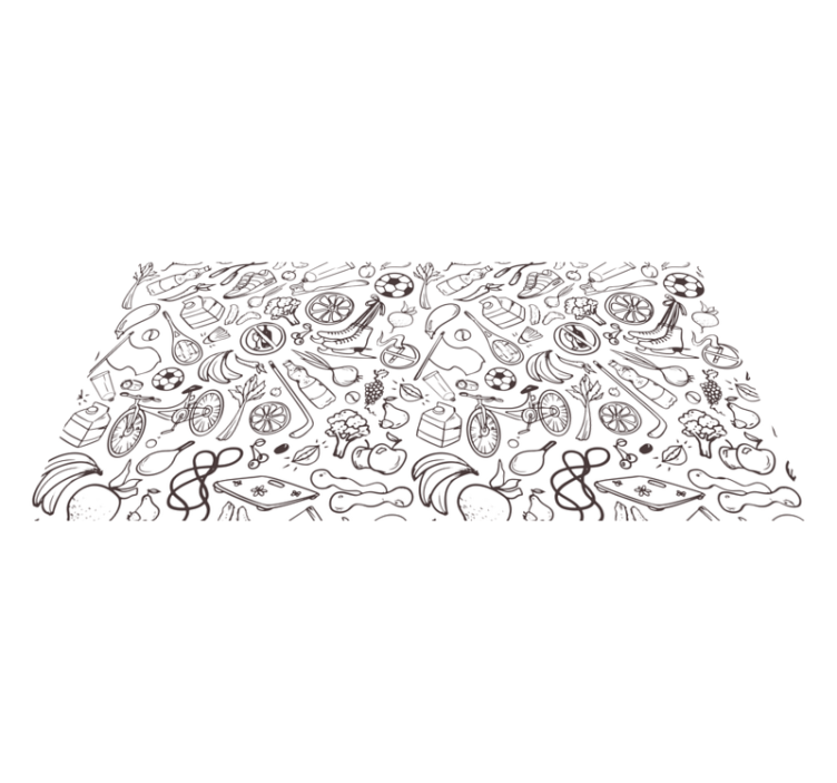 μοκέτα βινυλίου εικονίδια ενεργού τρόπου ζωής - TenStickers