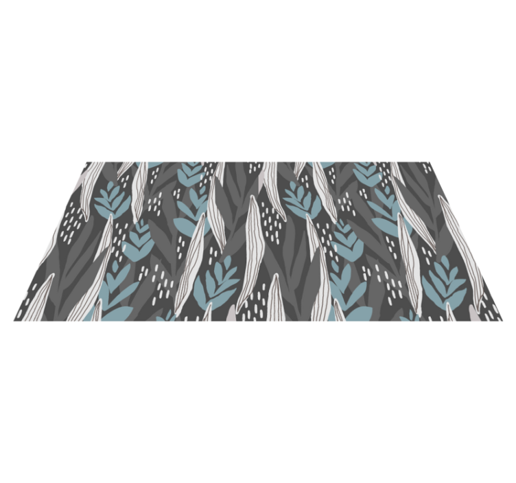 χαλί φύσης φυλλώδη σχέδια στο aqua - TenStickers