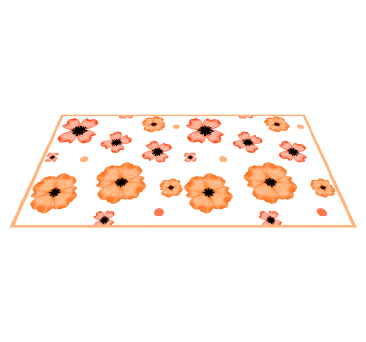 xαλί βινυλίου με λουλούδια φόντο με μορφές - TenStickers