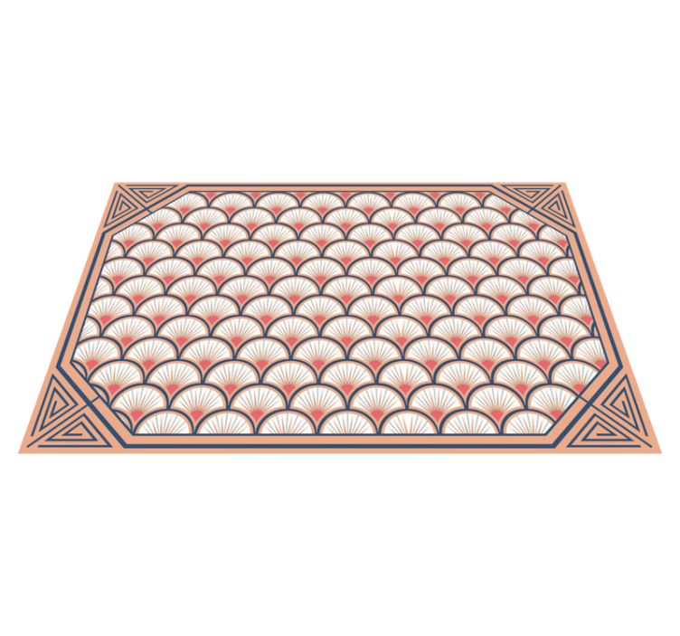 Art deco μοβ ροζ μοτίβο κεραμιδιών - TenStickers