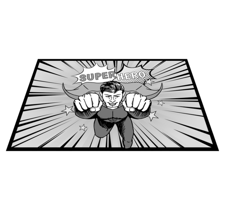 παιδικό χαλί δυναμικό γραφικό υπερήρωων - TenStickers