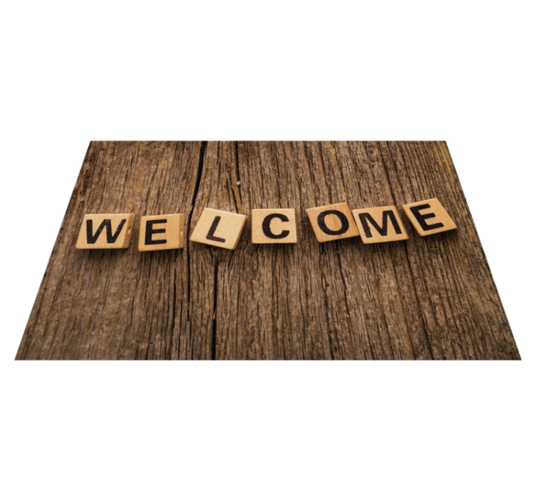 καλωσορίζουμε τα πλακάκια του χολ εισόδου σε κύβους - TenStickers