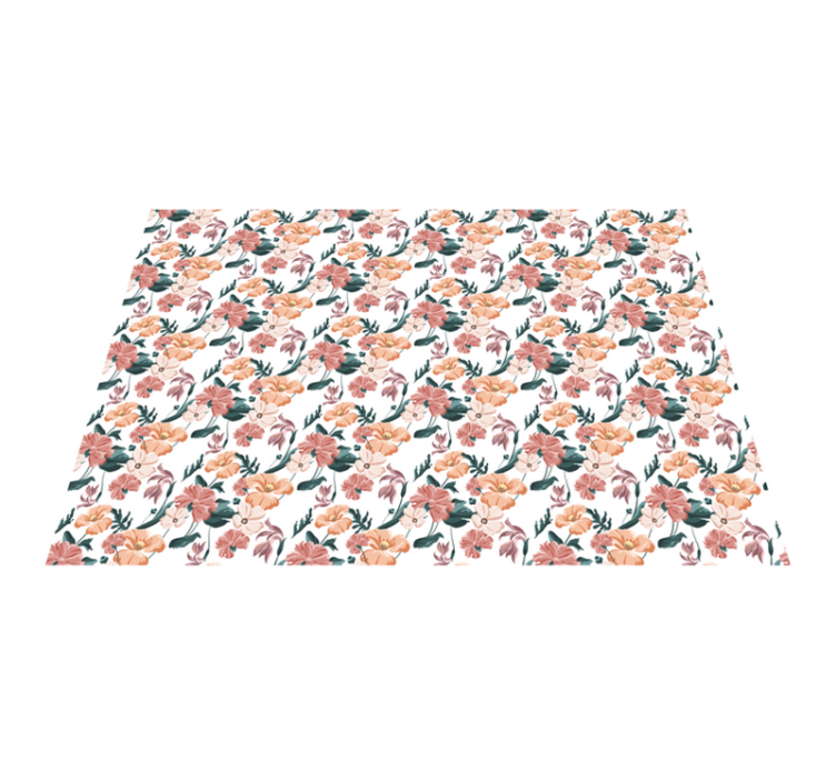 xαλί από βινύλιο με ανθοκομικά σχέδια βοτανικά άνθη - TenStickers