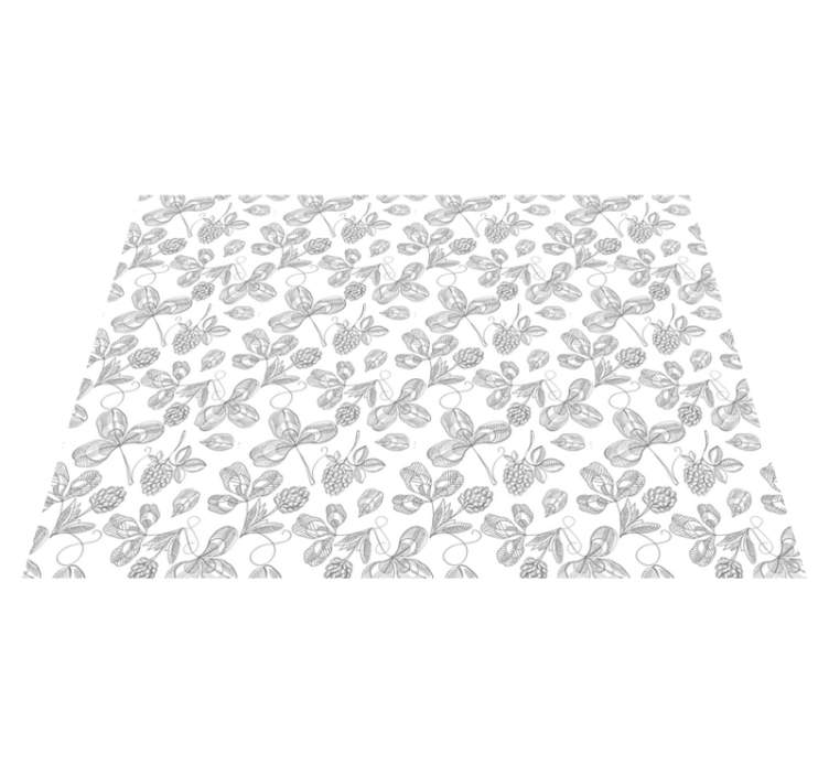 xαλί βινυλίου με λουλούδια βοτανική γραμμική - TenStickers