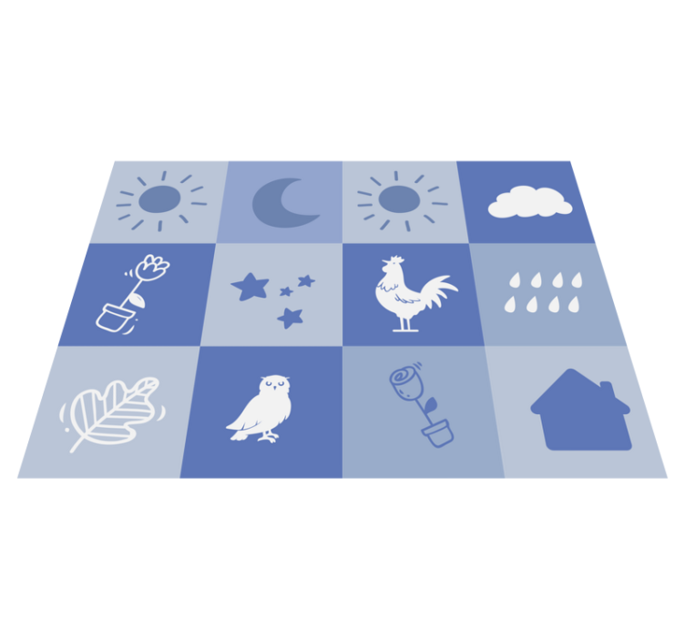 παιδικό χαλί σκακιέρα νηπιαγωγείου - TenStickers