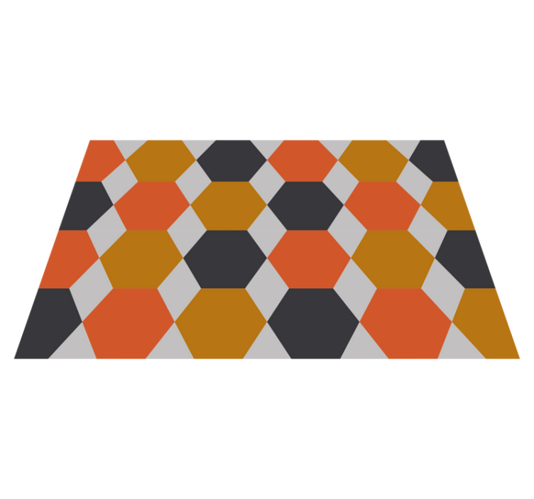 Χαλί σαλονιού με πολύχρωμα εξάγωνα - TenStickers