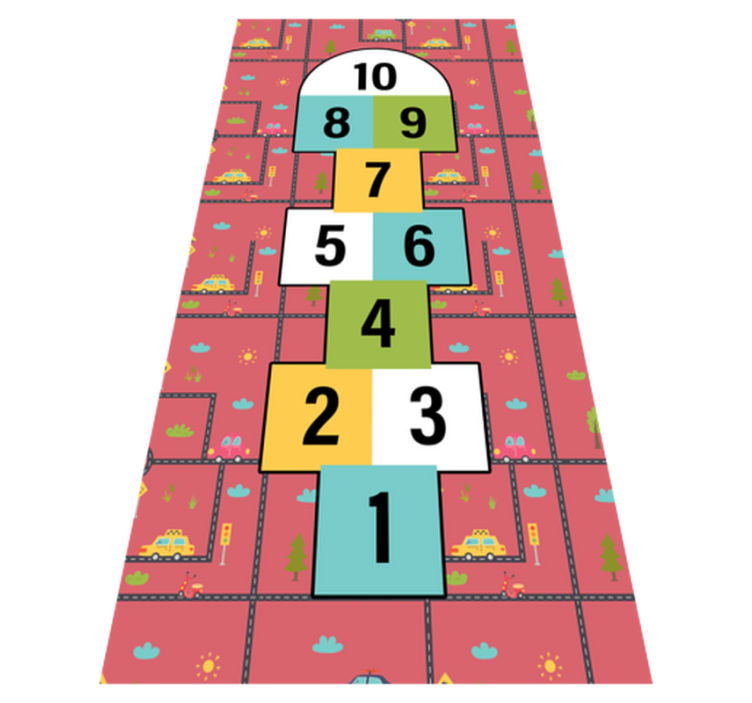παιχνίδι βινυλίου χαλί ώρα παιχνιδιού με hopscotch - TenStickers