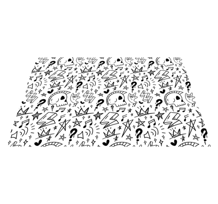 χαλί εφηβικής κρεβατοκάμαρας εκλεκτικά εφηβικά μοτίβα - TenStickers