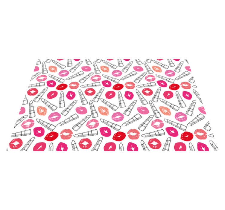 κραγιόν και χείλη εφηβικό χαλί βινυλίου - TenStickers