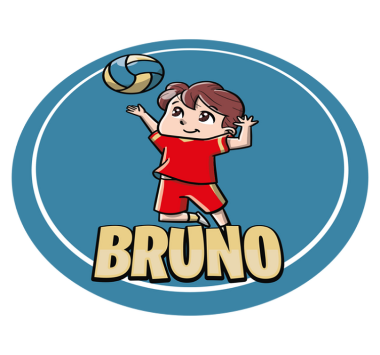 Βινυλιακό χαλί με όνομα προσαρμόσιμο άθλημα - TenStickers