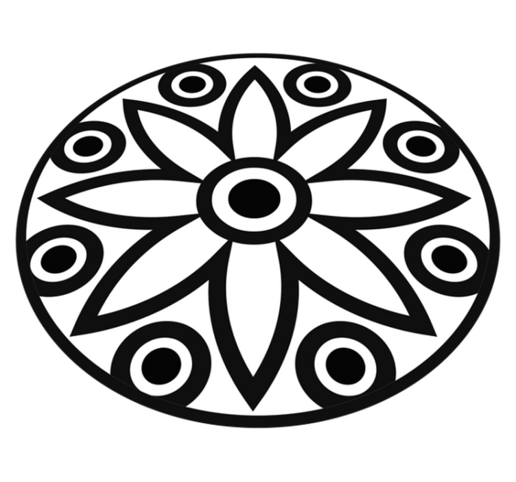 ασπρόμαυρο μίνιμαλ μοτίβο μίνιμαλ χαλί - TenStickers