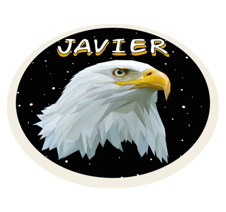 Βινυλιακό χαλί με όνομα προσαρμόσιμος αετός - TenStickers