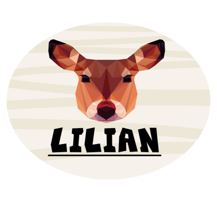 γεωμετρικά-ζώα χαριτωμένο χαλάκι ταράνδων - TenStickers