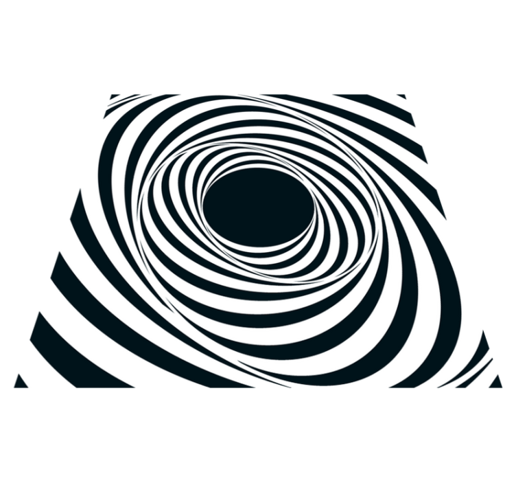 xαλί γεωμετρικού σχεδιασμού μαύρο λευκό μοτίβο στροβιλισμού - TenStickers