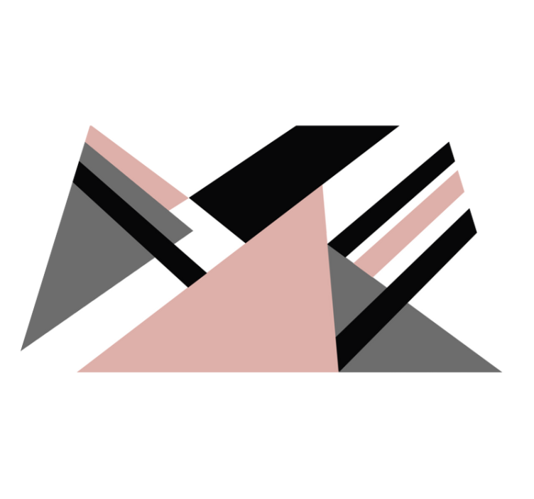 xαλί γεωμετρικού σχεδιασμού γωνιακή αντίθεση - TenStickers