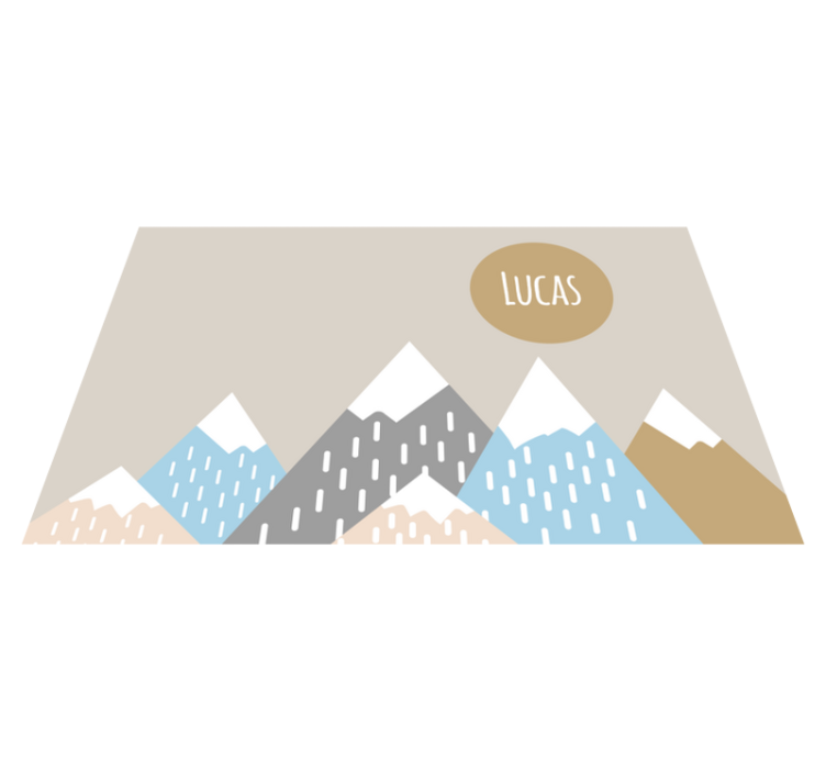 Βινυλιακό χαλί με όνομα προσαρμόσιμο ορεινό τοπίο - TenStickers