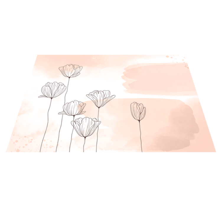 λουλουδάτο χαλί βινυλίου - TenStickers