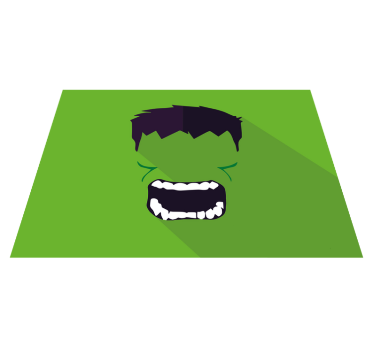 πράσινο παιδικό χαλί βινυλίου υπερήρωα - TenStickers