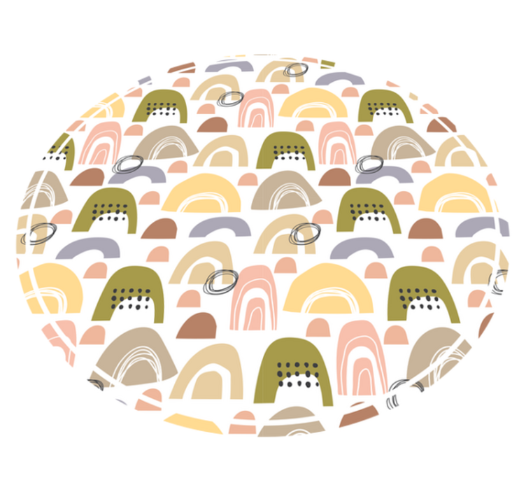 σκανδιναβικό μοτίβο ουράνιου τόξου σκανδιναβικό χαλί - TenStickers