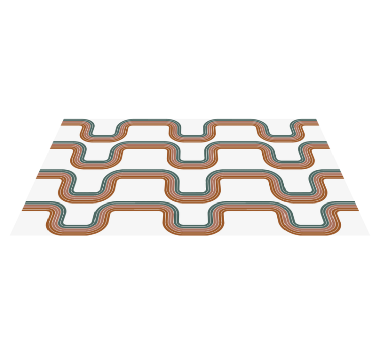 αφηρημένο χαλί minimal waves vintage - TenStickers