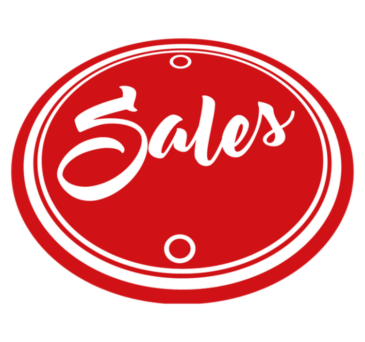 κυκλικό χαλί πωλήσεις κειμένου κόκκινου κύκλου - TenStickers