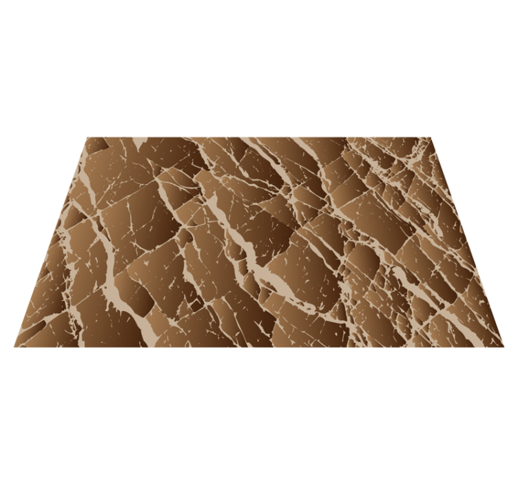Βινυλιακό χαλί τραπεζαρίας εφέ καφέ μαρμάρου - TenStickers