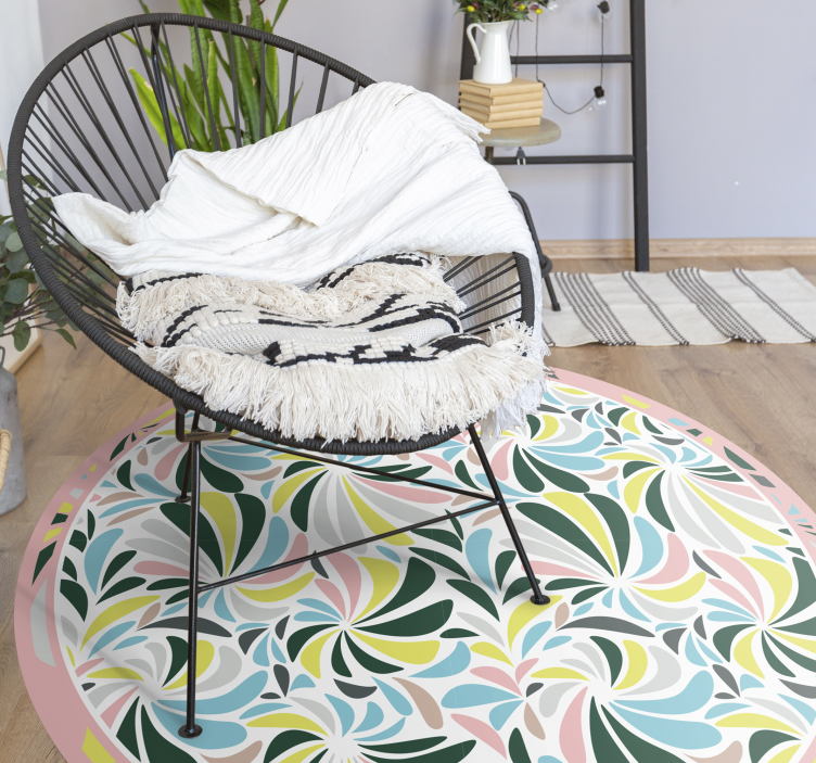 αλυσοδεμένα χρωματιστά φτερά γεωμετρικά χαλιά - TenStickers