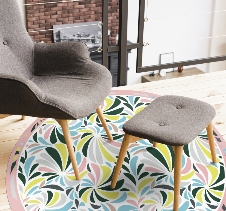 αλυσοδεμένα χρωματιστά φτερά γεωμετρικά χαλιά - TenStickers