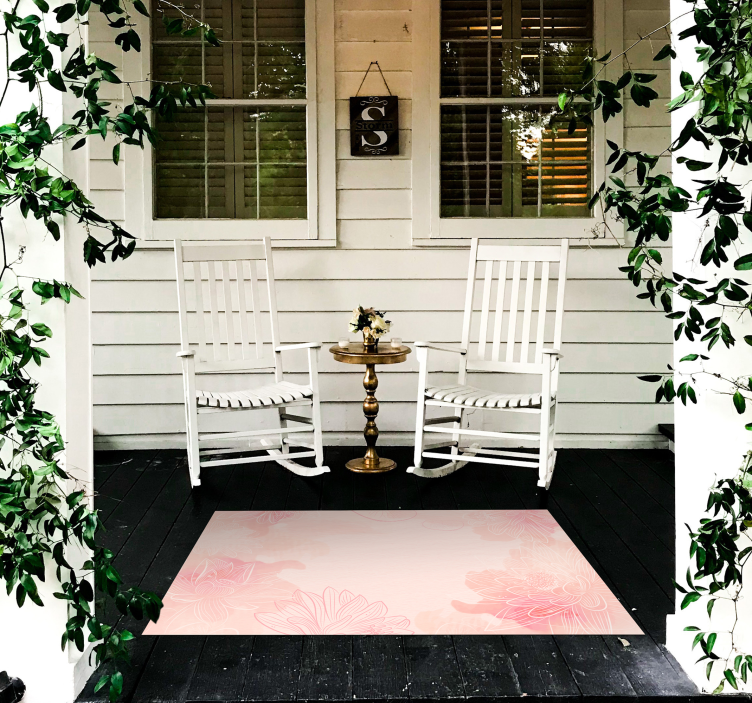 xαλί βινυλίου με λουλούδια λουλουδάτη ηρεμία - TenStickers