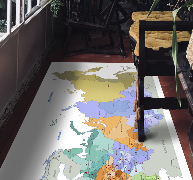 κάρτα χαρτών ussr - ή χαλί παγκόσμιου χάρτη - TenStickers