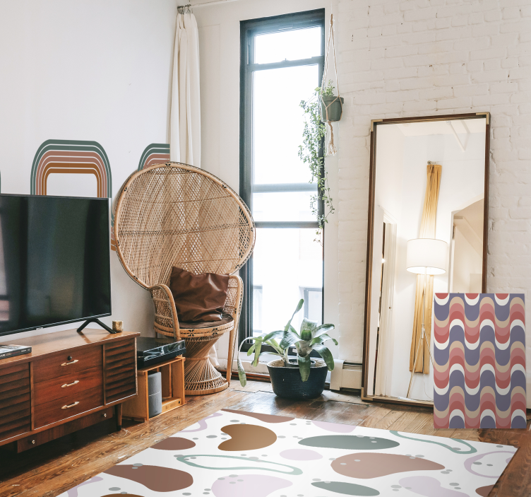 ακανόνιστο μοτίβο αφηρημένου σχήματος μίνιμαλ χαλί - TenStickers