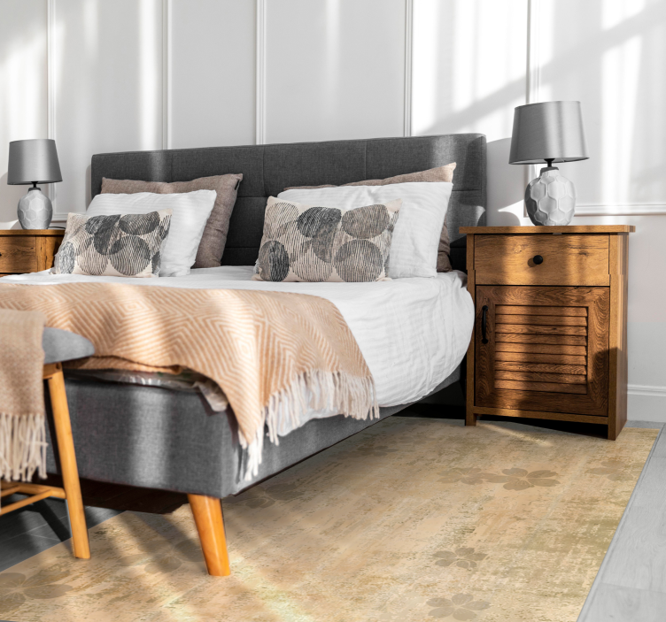 xαλί σαλονιού διακριτική λουλουδάτη κομψότητα - TenStickers