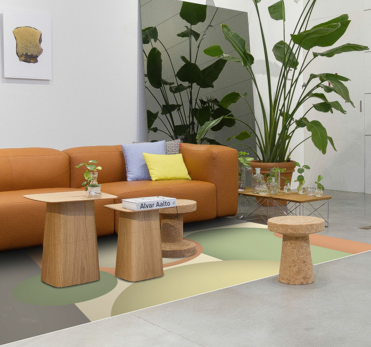 μοντέρνο χαλί σύγχρονα κυκλικά μοτίβα - TenStickers