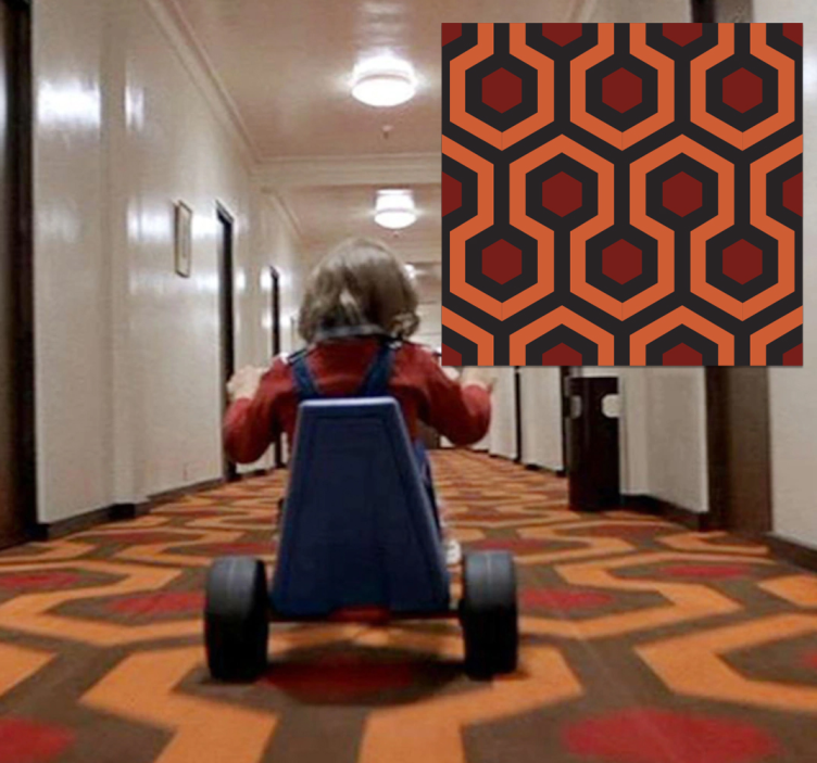 λαμπερό χαλί με γεωμετρικό σχέδιο διάδρομο - TenStickers