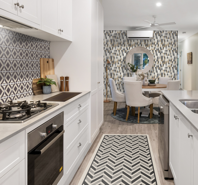 κουζίνα σκανδιναβικά βέλη σκανδιναβικό χαλί βινυλίου - TenStickers