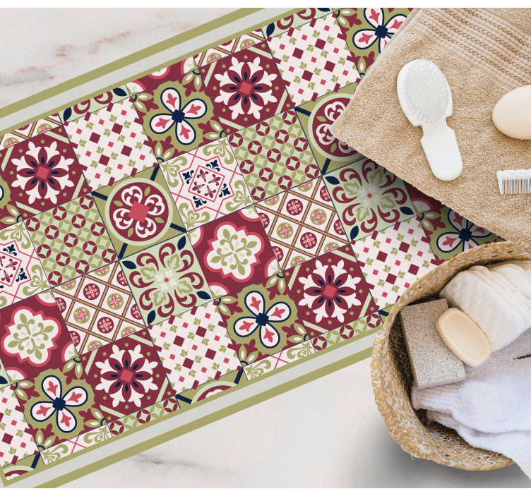 πολύχρωμο μωσαϊκό με διάφορα στιλ χαλί - TenStickers