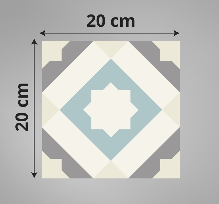 xαλί βινυλίου με εφέ πλακιδίων κομψό μοτίβο αστεριού - TenStickers