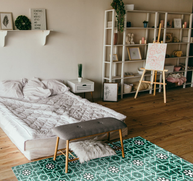 κουβέρτα βινυλίου μακράς κουζίνας με μοκέτα με πλακάκια - TenStickers