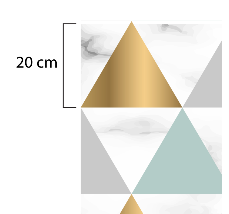 μαρμάρινα τρίγωνα γεωμετρικά χαλιά - TenStickers