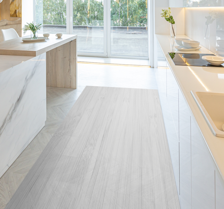 κουβέρτα βινυλίου κουζίνας από λευκό ξύλο - TenStickers