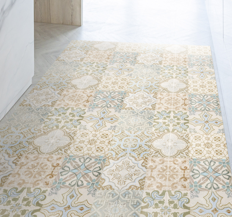 παλιό χαλάκι ισπανικό στιλ πλακάκι χαλί - TenStickers