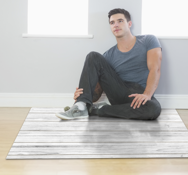 χαλί από βινύλιο σε λευκό ξύλο - TenStickers