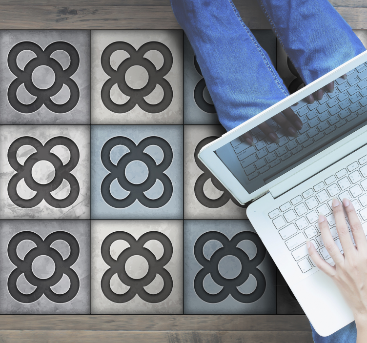 Barcelona street πλακάκια στυλ μοντέρνο χαλί βινυλίου - TenStickers