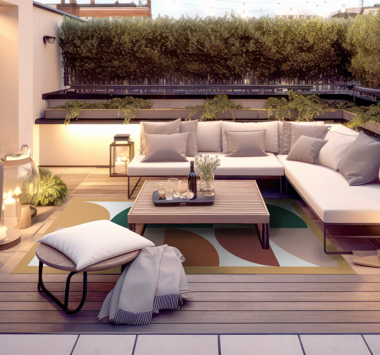 αφηρημένη μοτίβο γεωμετρικά χαλί - TenStickers