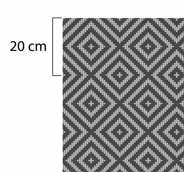 γκρι μοτίβο πλακάκι βινυλίου χαλί - TenStickers