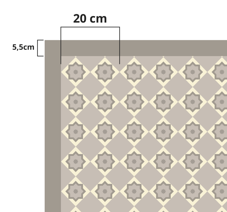 τσιμέντο μπεζ πλακάκια χαλί πλακιδίων - TenStickers