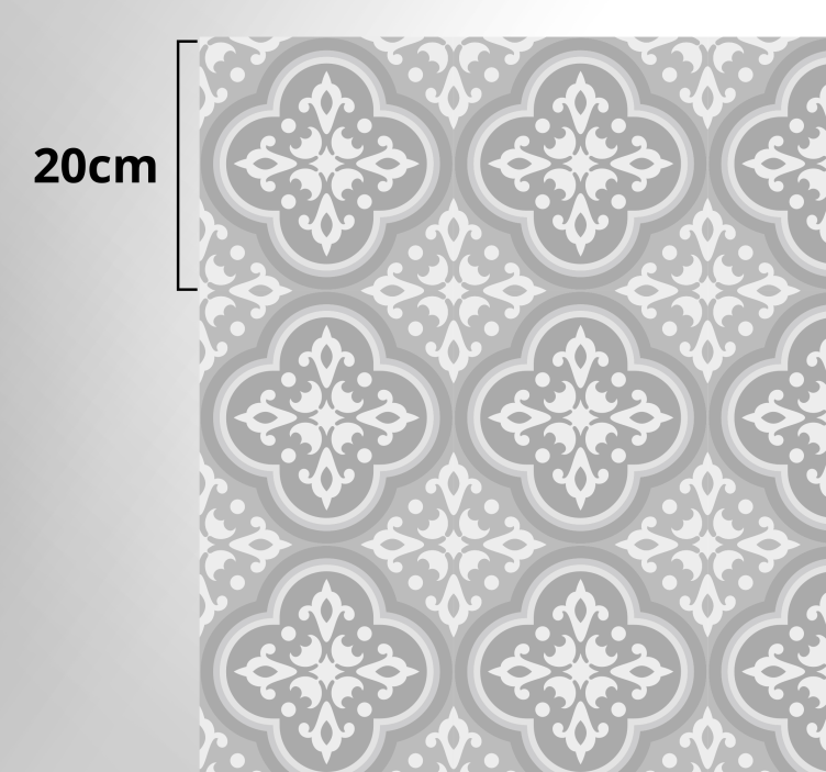 γκρι πορτογαλικά πλακάκια χαλί - TenStickers