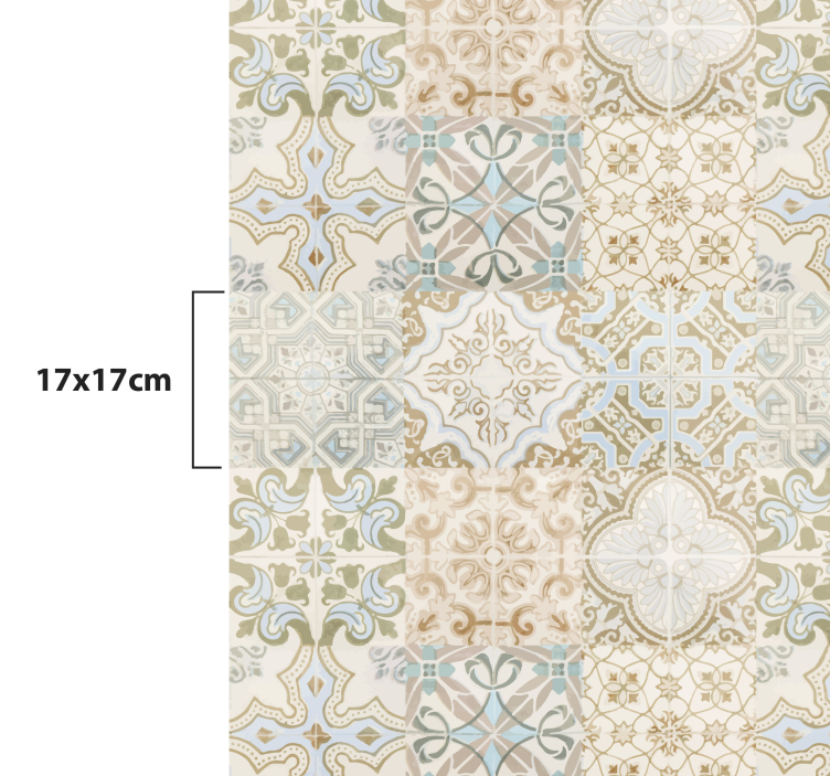 παλιό χαλάκι ισπανικό στιλ πλακάκι χαλί - TenStickers