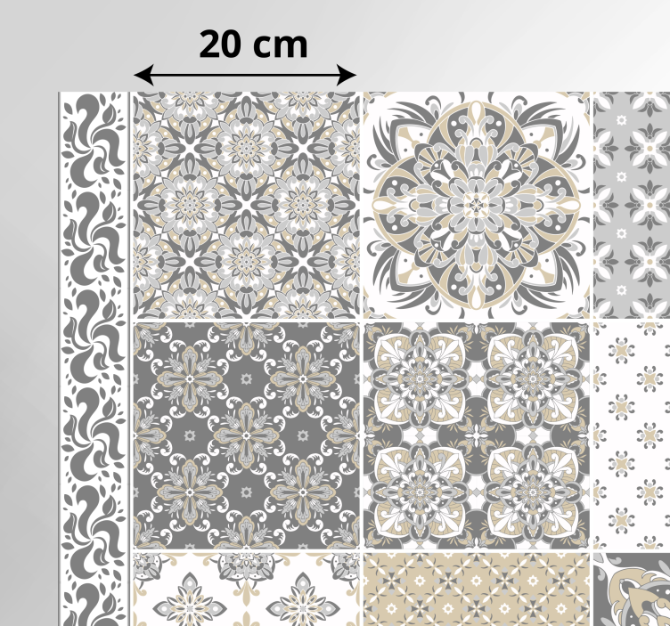 Vintage πλακάκια μοτίβο πλακάκι χαλί - TenStickers