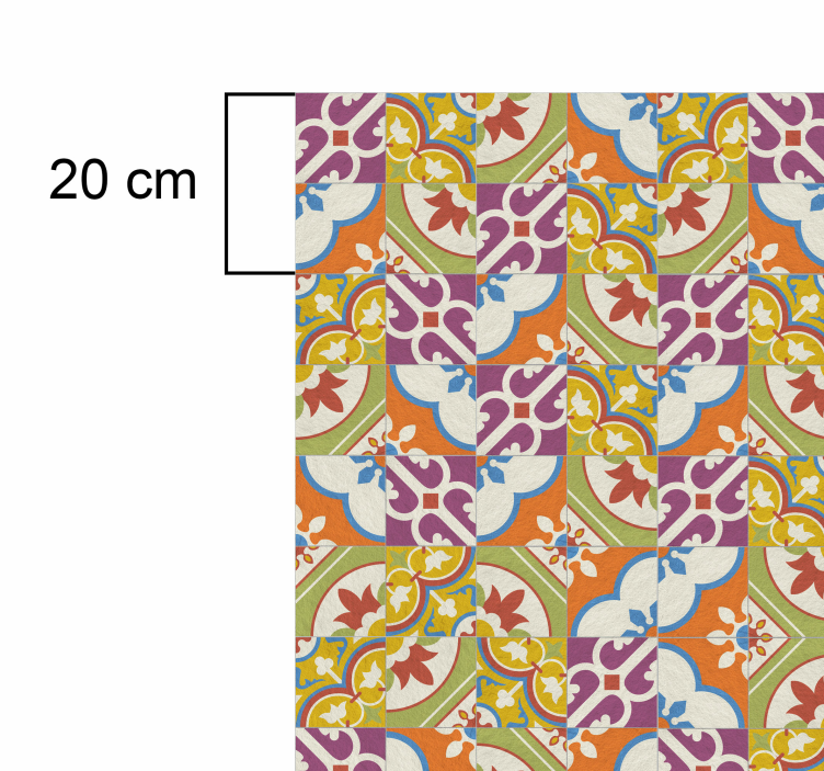 Βινταζέ χαλί από βινύλιο Τοπία Πατρίδα Πλακίδια Προσχεδίου - TenStickers